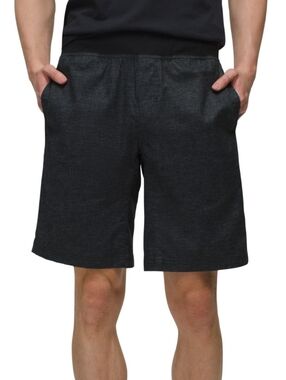 Prana Mens Vaha Shorts Black Hemp Blend Upf 30 Outdoors Hiking 10" Inseam XXL
